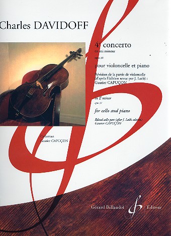 Concerto en mi mineur no.4 op.31&nbsp;&nbsp;pour violoncelle et piano&nbsp;&nbsp;