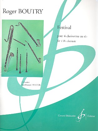 Festival  pour 4 clarinettes en sib  partition et parties