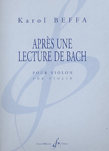 Après une lecture de Bach  pour violon  