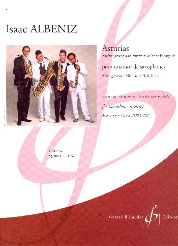 Asturias  pour 4 saxophones (SATBar)  partition et parties
