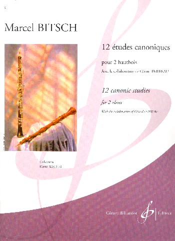 12 Études canoniques  pour 2 hautbois  partition