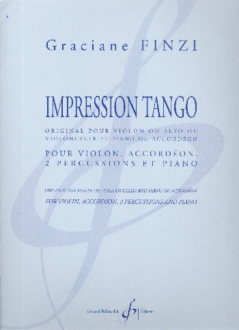 Impression Tango  pour violon, accordéon, 2 percussions et piano  parties