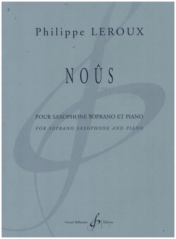 Noûs  pour saxophone soprano et piano  