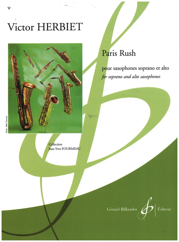 Paris Rush&nbsp;&nbsp;pour saxophones soprano et alto&nbsp;&nbsp;partition