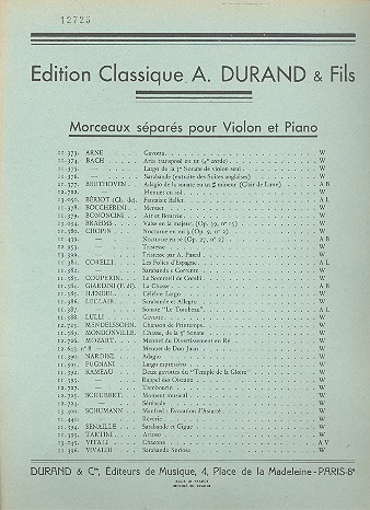 Moment musical für Klavier&nbsp;&nbsp;für Violine und Klavier&nbsp;&nbsp;