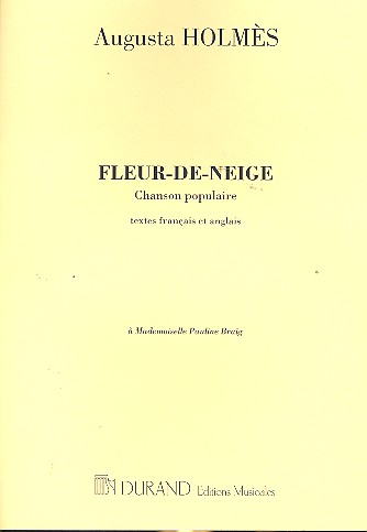 Fleur de neige pour chant et piano  (frz/en)  