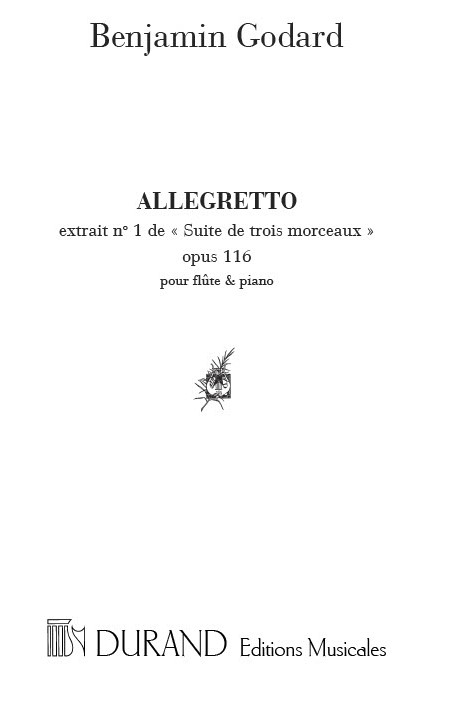 3 morceaux op.116,1  Allegretto pour flûte et piano  