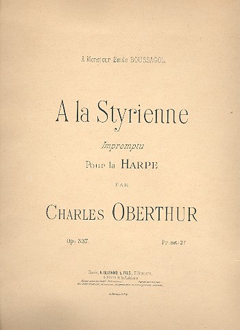 A la Styrienne op.337 pour harpe    
