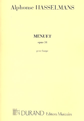 Menuet op.34 pour harpe&nbsp;&nbsp;&nbsp;&nbsp;