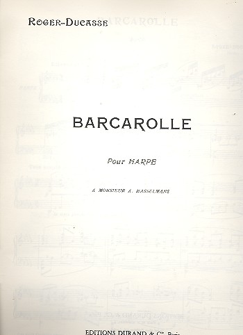Barcarolle pour harpe    