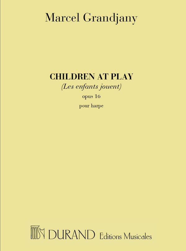 Children at Play op.16 pour harpe    