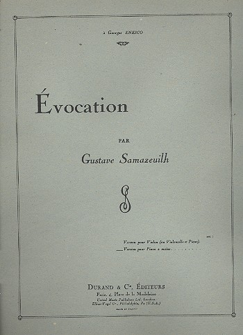 Evocation &nbsp;&nbsp;pour piano&nbsp;&nbsp;