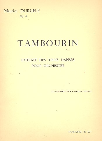 Tambourin op.6   pour piano  