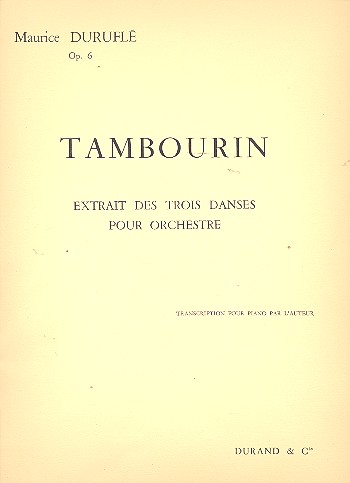 Tambourin op.6 &nbsp;&nbsp;pour piano&nbsp;&nbsp;