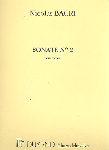 Sonate no.2 op.53 pour violon&nbsp;&nbsp;seule&nbsp;&nbsp;