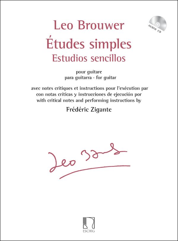 Études simples - Estudios sencillos (+Online-Audio)  pour guitare  Text fr/sp/en