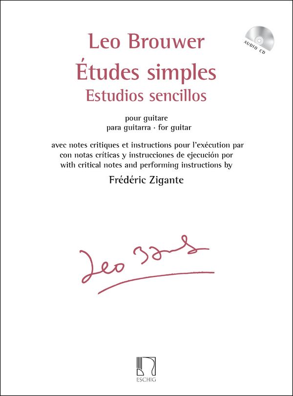 Études simples - Estudios sencillos (+Online-Audio)&nbsp;&nbsp;pour guitare&nbsp;&nbsp;Text fr/sp/en