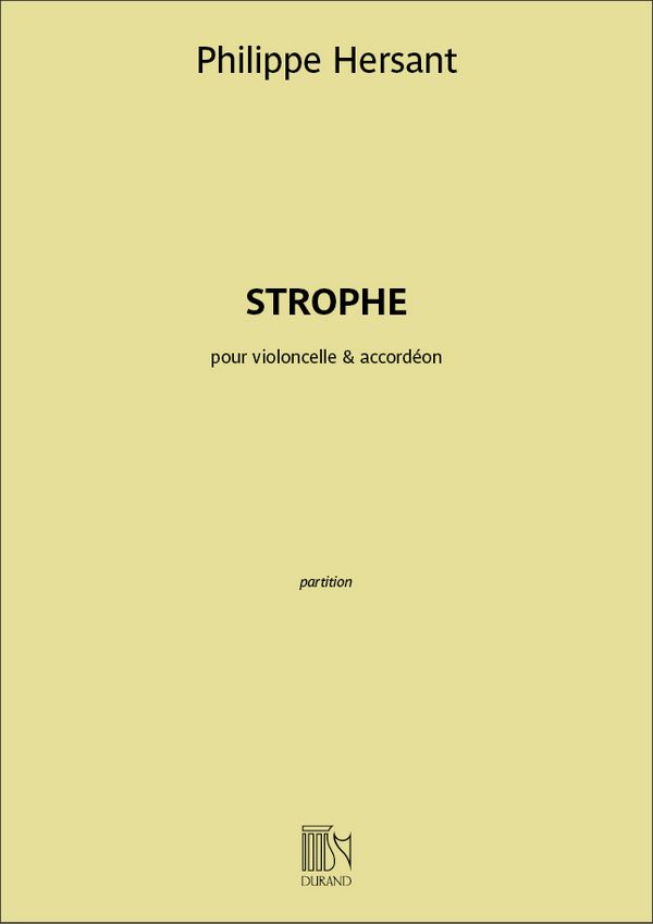 Philippe Hersant, Strophe&nbsp;&nbsp;Accordion and Cello&nbsp;&nbsp;Buch + Einzelstimme
