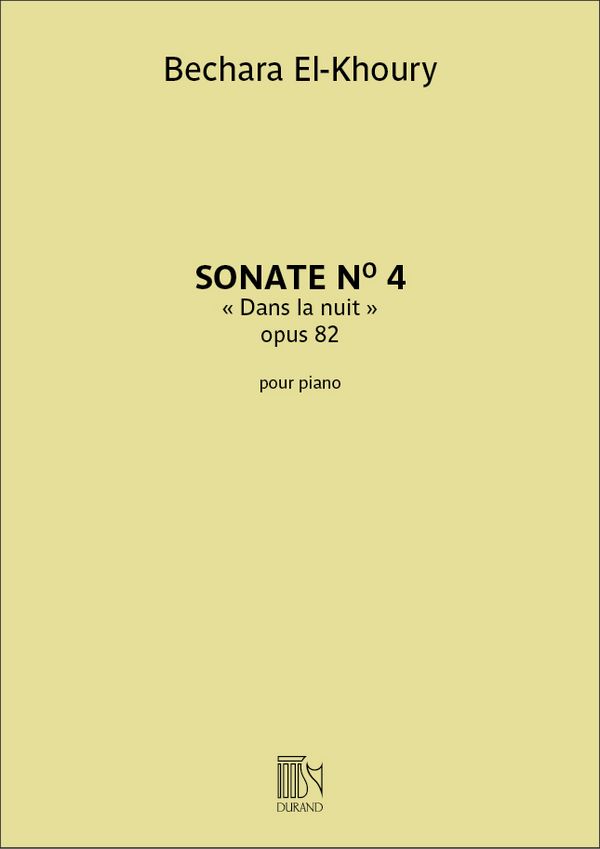 DF16026 Sonate no.4 op.82  pour piano  