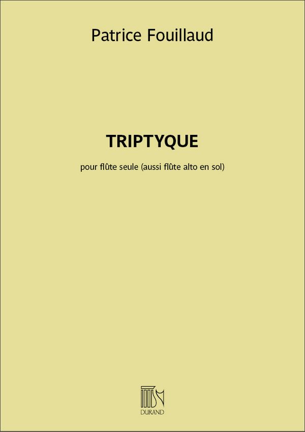 DF16316 Triptyque&nbsp;&nbsp;pour flûte&nbsp;&nbsp;