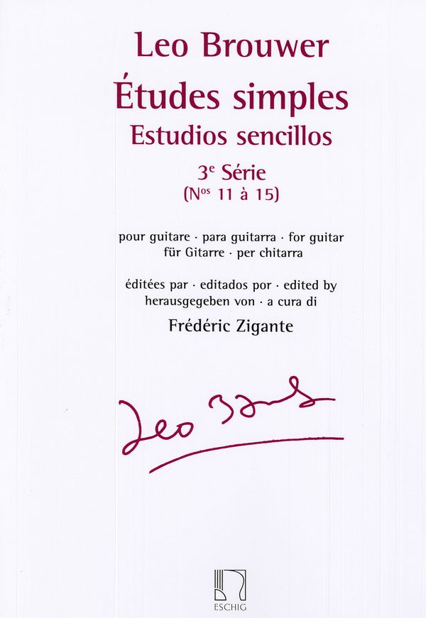 Études simples vol.3 (nos.11-15)  pour guitare  