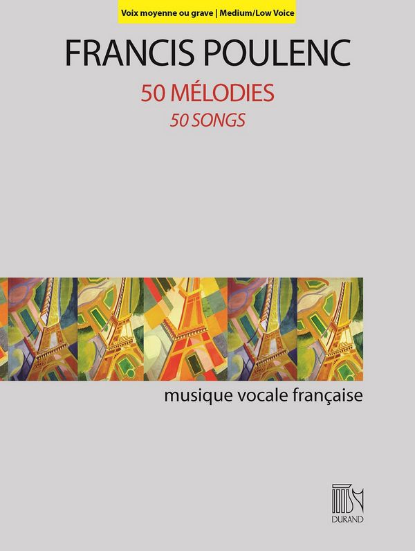 50 Mélodies  pour voix moyenne/grave et piano  