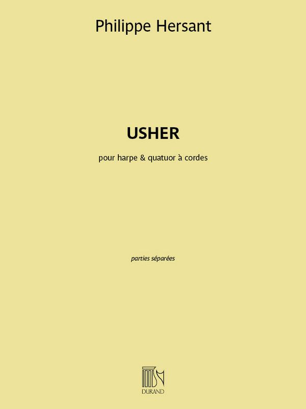 Usher&nbsp;&nbsp;pour harpe et quatuor à cordes&nbsp;&nbsp;parties