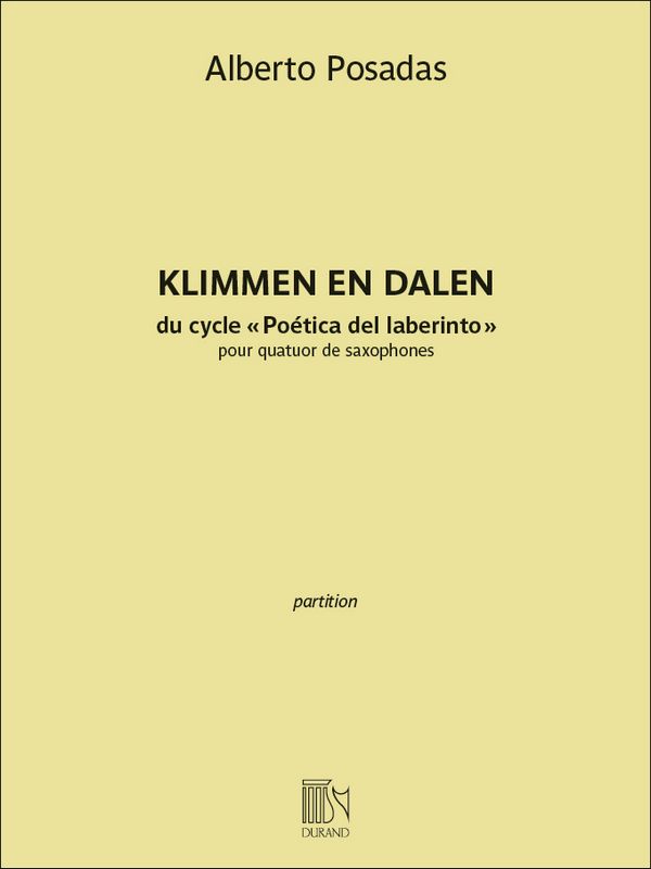 Alberto Posadas, Klimmen en dalen  Saxophonquartett  Partitur
