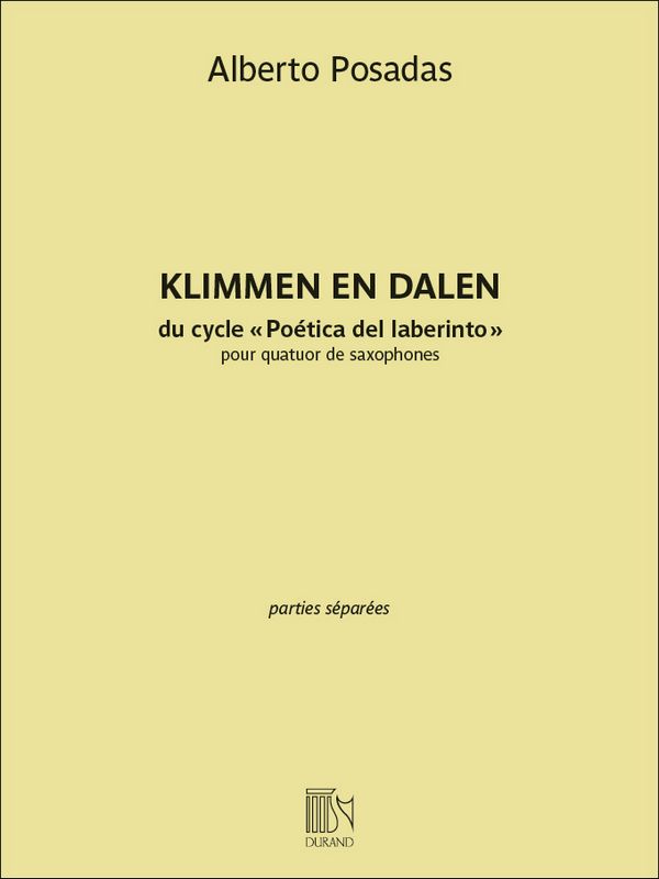 Alberto Posadas, Klimmen en dalen  Saxophonquartett  Stimmen-Set