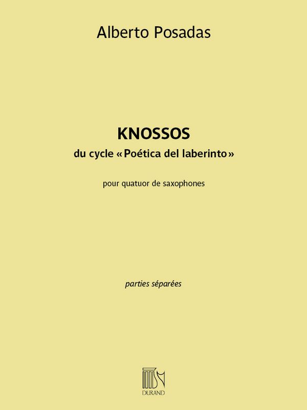 Alberto Posadas, Knossos  4 Saxophone  Stimmen-Set