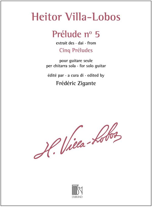 Prélude no.5  pour guitare  