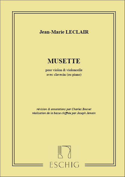 Jean-Marie Leclair, Musette Violon-Vlc-Piano Ou Clavecin (Bouvet&nbsp;&nbsp;Mixed Ensemble&nbsp;&nbsp;Partitur