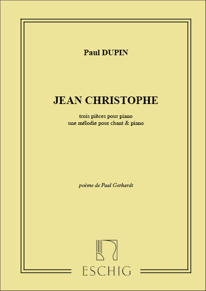 Jean-Christophe Dupin, Les 3 Pieces Piano&nbsp;&nbsp;Klavier&nbsp;&nbsp;Partitur