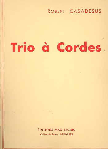 Trio à cordes pour violon, alto  et violoncelle  parties