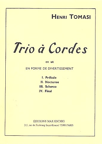 Trio à cordes en ut pour violon, alto&nbsp;&nbsp;et violoncelle&nbsp;&nbsp;parties