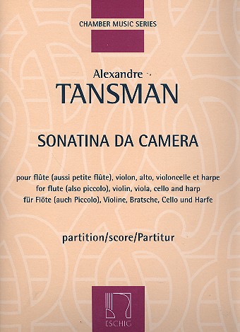 Sonatina da camera colo),&nbsp;&nbsp;für Flöte (auch Piccolo), Violine, Bratsche, Cello und Harfe&nbsp;&nbsp;Partitur