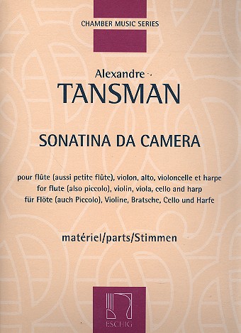 Sonatina da camera für Flöte (auch Piccolo),&nbsp;&nbsp;Violine, Viola, Violoncello und Harfe&nbsp;&nbsp;Stimmen