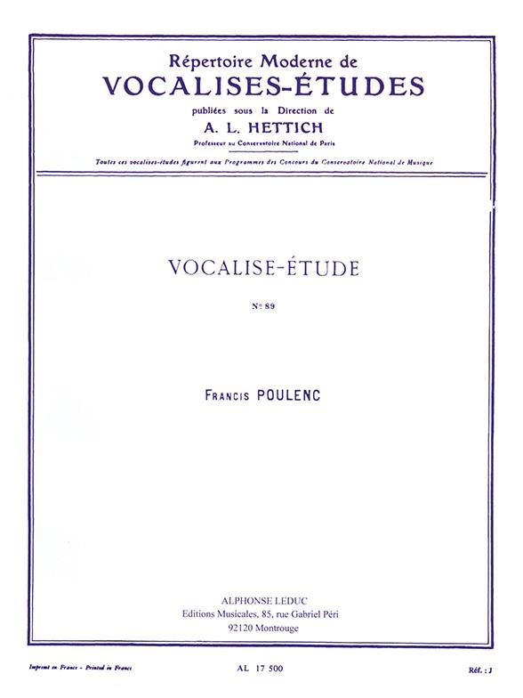 Vocalise-étude no.89 pour voix&nbsp;&nbsp;elevées et piano&nbsp;&nbsp;