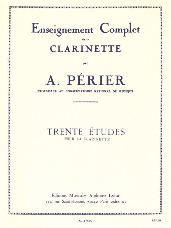 30 études pour clarinette&nbsp;&nbsp;&nbsp;&nbsp;