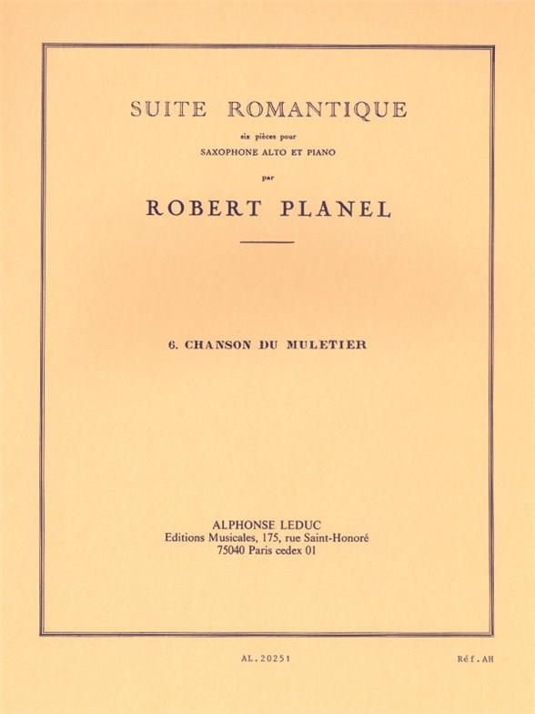 Chanson du muletier pour&nbsp;&nbsp;saxophone alto et piano&nbsp;&nbsp;suite romantique