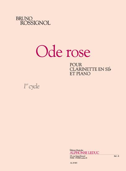 Ode rose pour clarinette et piano    