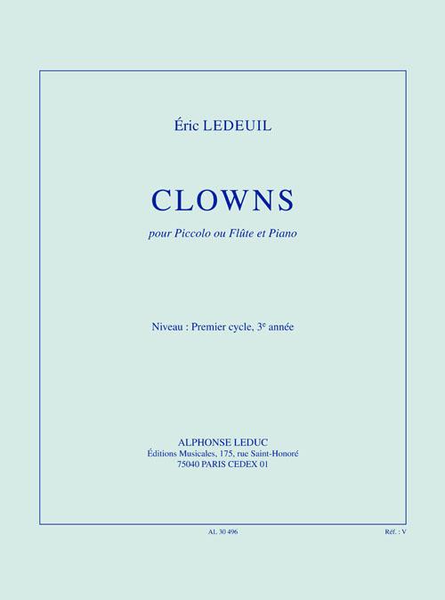 Clowns pour piccolo (flute) et piano&nbsp;&nbsp;&nbsp;&nbsp;