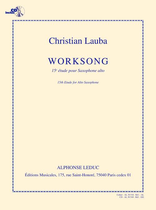 Worksong (+CD) pour saxophone alto&nbsp;&nbsp;&nbsp;&nbsp;