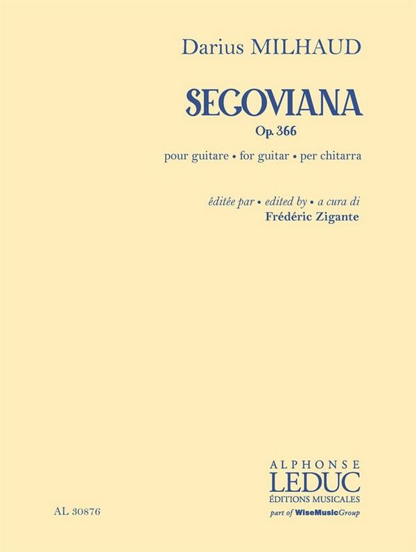 Segoviana op.366&nbsp;&nbsp;pour guitare&nbsp;&nbsp;
