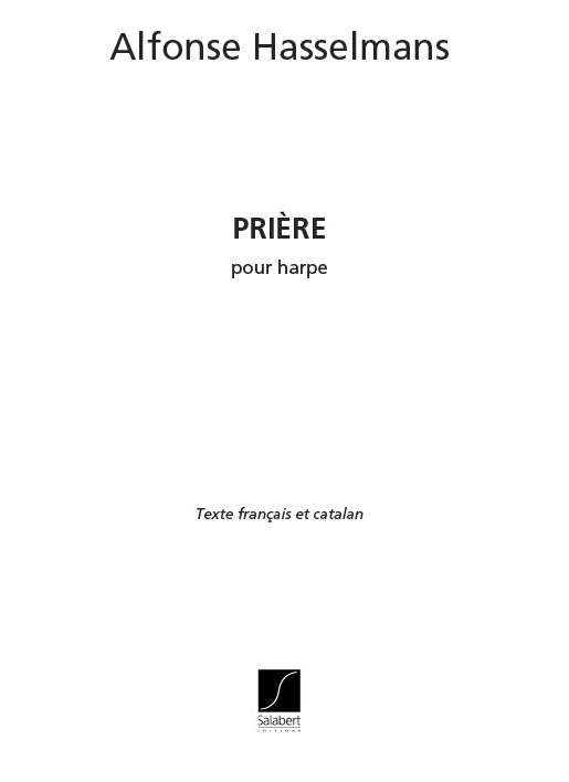 Prière pour harpe&nbsp;&nbsp;&nbsp;&nbsp;