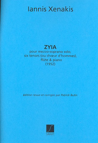Zyia für Mezzo-Sopran, Männerchor,&nbsp;&nbsp;Flöte und Klavier&nbsp;&nbsp;Klavierauszug mit Flötenstimme