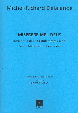 Miserere mei Deus S27  pour solistes, choeur mixte et orchestre  partition