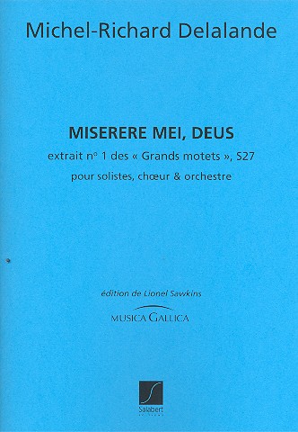 Miserere mei Deus S27  pour solistes, choeur mixte et orchestre  partition
