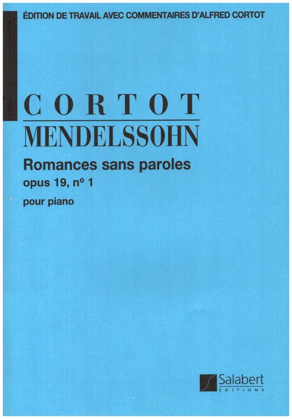 Romances sans paroles op.19 no.1&nbsp;&nbsp;pour piano&nbsp;&nbsp;