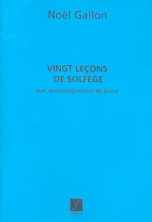 20 Lecons de solfège pour chant et piano  partition  